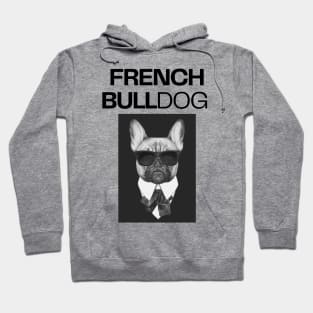 Cool French Bulldog with Sunglasses Hoodie